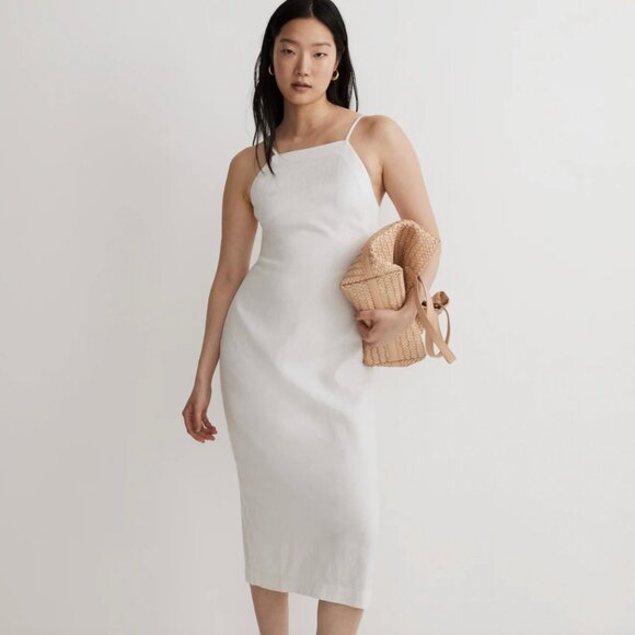 Madewell Goldie Midi Dress in 100% Linen - Picture 1 of 7